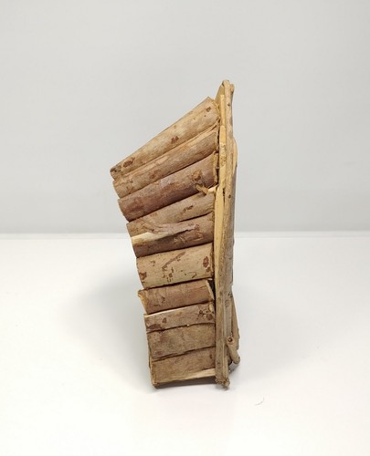 Rustic Sliced Wood Decorative Boat Canoe Handmade Wall or Tabletop - Picture 4 of 5