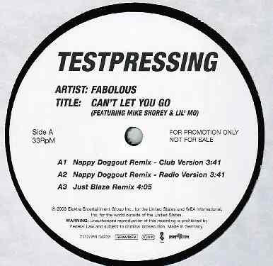 Fabolous Cant Let You Go Vinyl Single 12inch Elektra