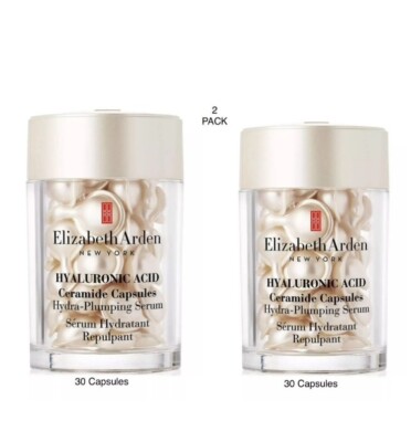Elizabeth Arden Hyaluronic Acid Ceramide Serum Plumping Serum (2 PACK= 60 CAPS)