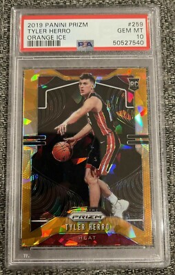 2019-20 PANINI PRIZM ORANGE ICE TYLER HERRO ROOKIE RC #259