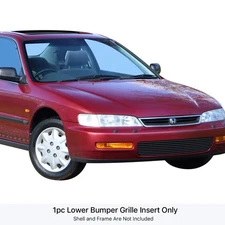 For Honda Accord 96-97 APG 1-Pc Black 8x6 mm Horizontal Billet Bumper Grille