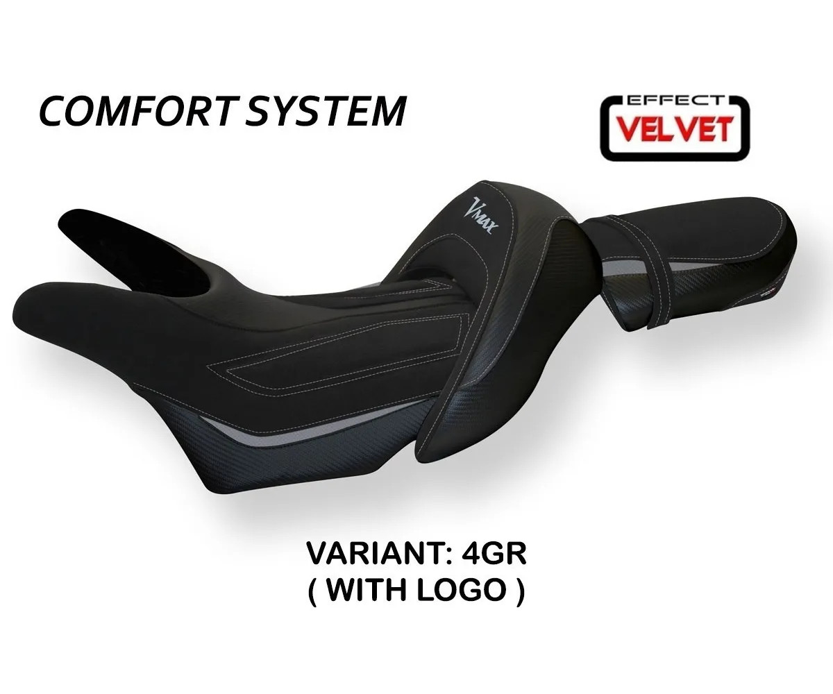 Seat saddle cover Odessa Velvet Comfort Gray TPZ YAMAHA V-MAX 1700 2008 2017 1MI
