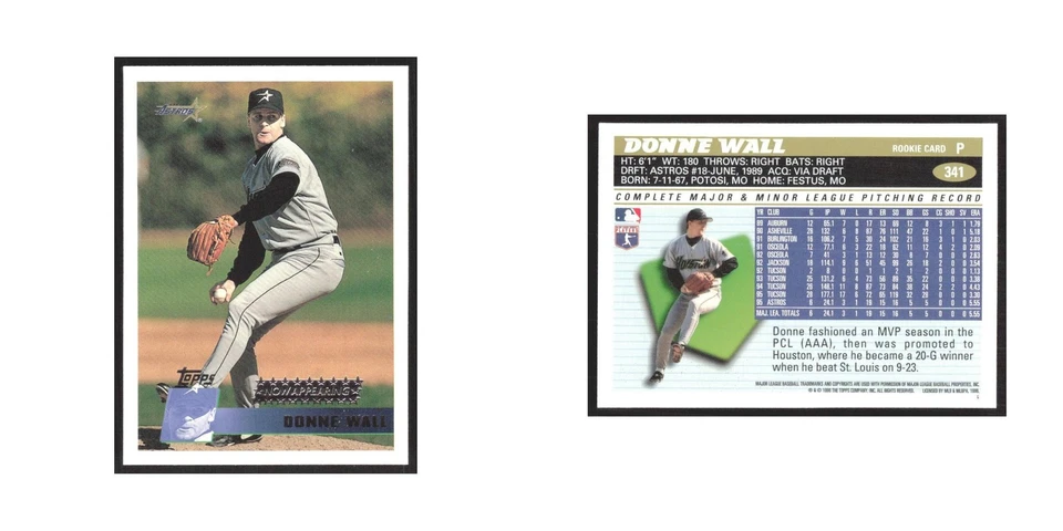 1996 Topps Donne Wall RC Astros #341 - Image 3 of 3