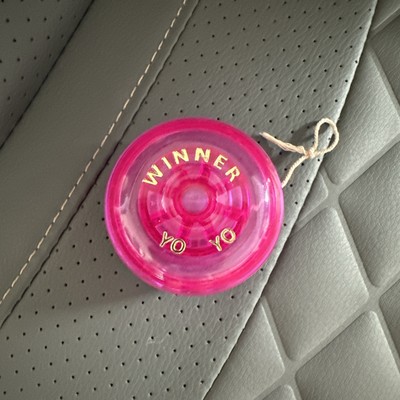 Vintage Yo-Yo Winner Tournament Classic Pink Clear Plastic Retro