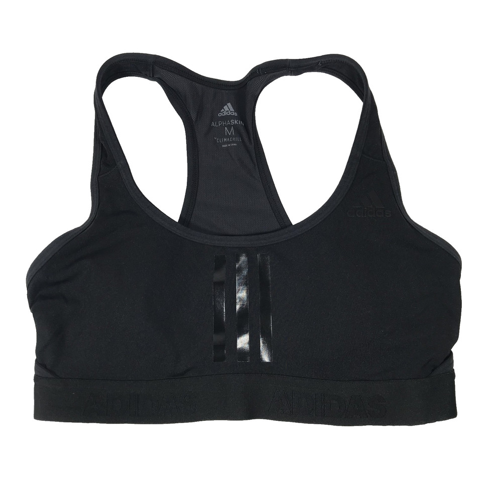 Adidas Black Sports Bra Alpha Skin Climachill Size M