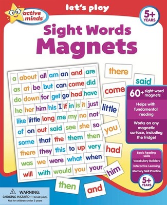Active Minds Sight Words Magnets - Learn and Practice Language Building Skills n