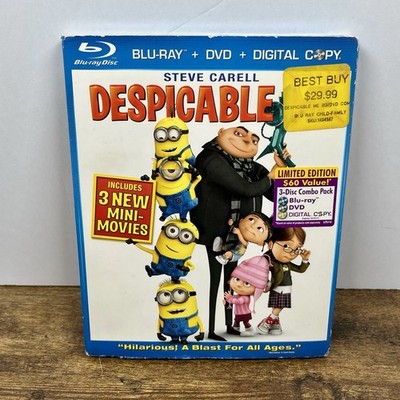 Despicable Me Blu-ray DVD Digital Copy Combo Pack w/ Slipcover