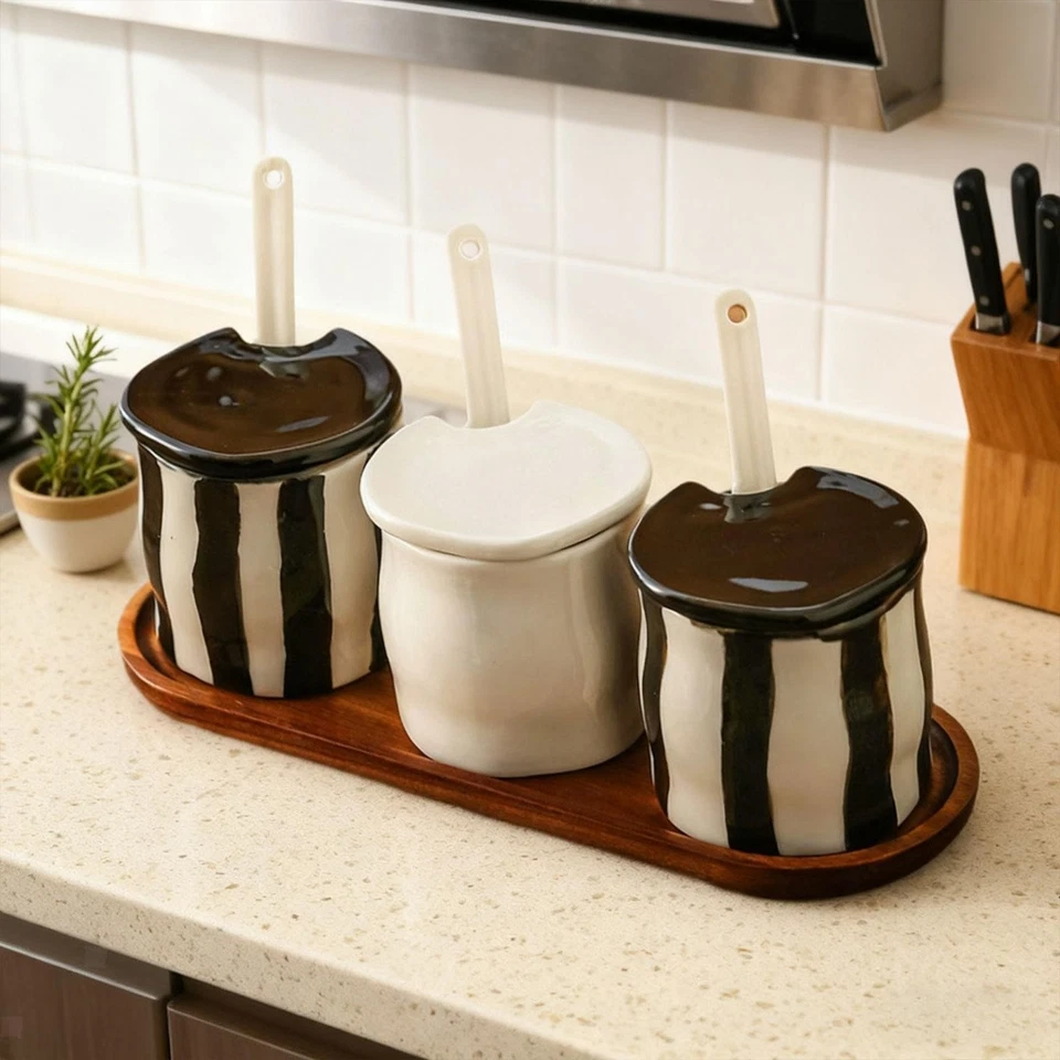 Condiment Jars Sealed Spice Containers for Gifting Kitchen Counter Home - Image 3 of 4