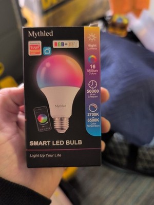 15W Blue-tooth Control Smart Light Bulb, E27 RGB LED Lamp Dimmable Home Decor