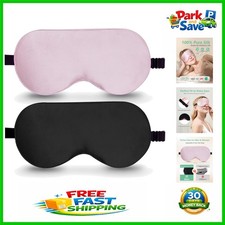 Luxurious 100 Mulberry Silk Eye Masks - Pack of 2 for Ultimate Sleep Comfort