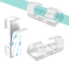 Clips para cables transparentes con adhesivo 3M, gesti n de soportes para cables