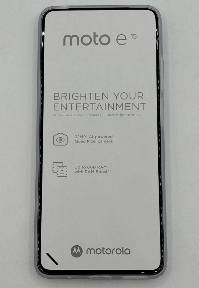 Smartphone Motorola e15 4G 2GB RAM 64GB ROM, 6,67", 5200mAh Misty Blue MAI USATO - Immagine 3 di 4