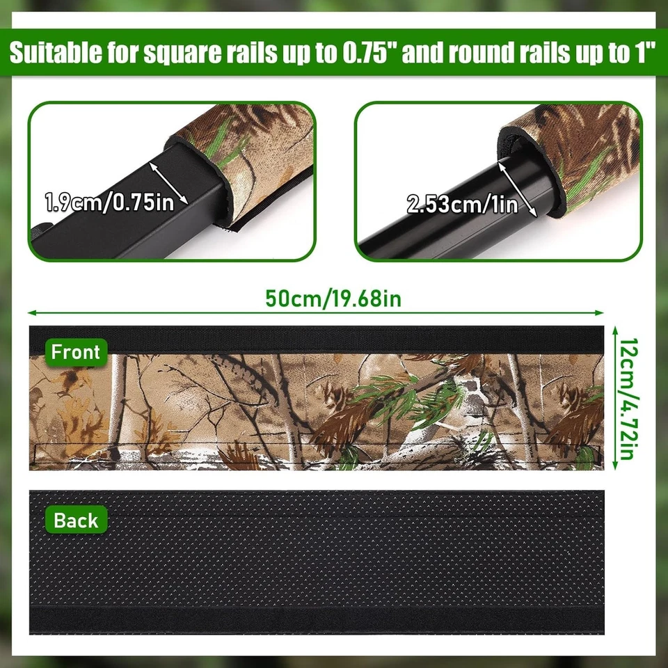4PCS Tree Stand Rail Pads, Wood Camouflage Replacement Shooting Rail Pad - Image 4 of 4