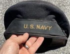 USN WW2 US Navy Military Enlisted Flat Cap Hat Size 6 7/8 WWII From USS Yosemite