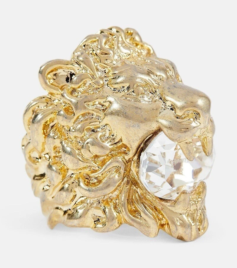 Authentic New Gucci Lion Ring with Crystal Size 10 - Image 2 of 3