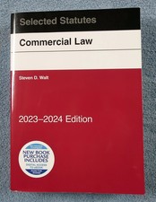 Commercial Law Selected Statutes 2023-2024 Ed...
