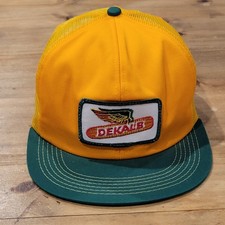Vintage Dekalb Hat K-Products Snapback Farming Corn Patch Trucker 80s