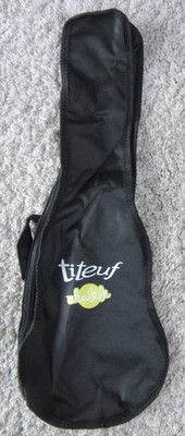 Stagg Tasche mit titeuf Logo  Weiß/Gelb für Sopran Ukulele - Nylon Schwarz