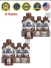 2 Cases Of Core Power Protein Shake, Chocolate, 26g Bottle, 14oz, 12 Pack 7.14 per gallon