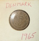 3 coin Denmark lot, 5 Ore,1965 & 1976 Copper-Nickel/Bronze KM#835 — photo 4