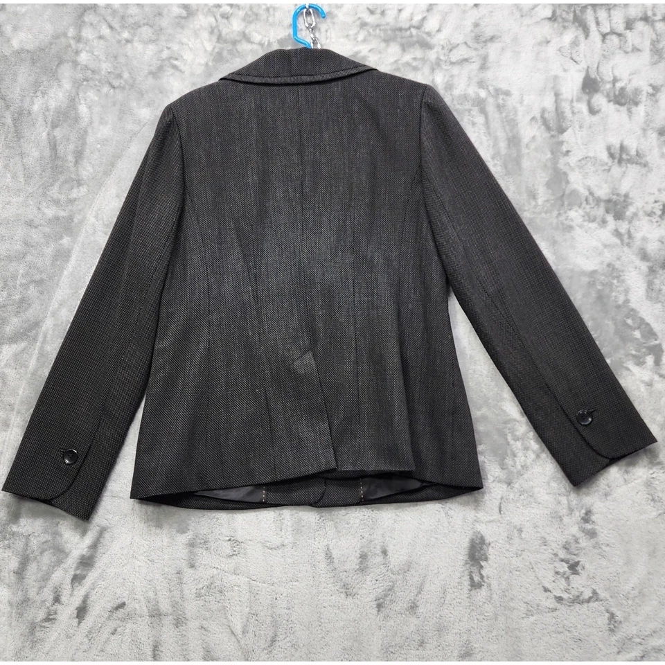 Blazer Classiques Entier Atelier para mujer 14 negro blanco moteado botón único Foto 3 de 4