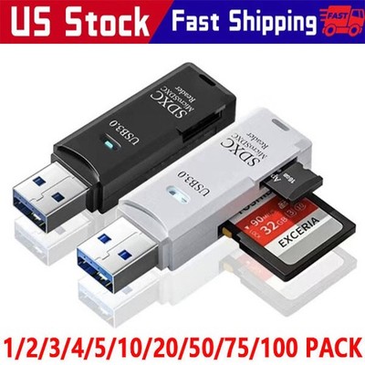 USB3.0 SD Card Reader for PC Micro SD Card to USB Adapter for Camera Memory lot