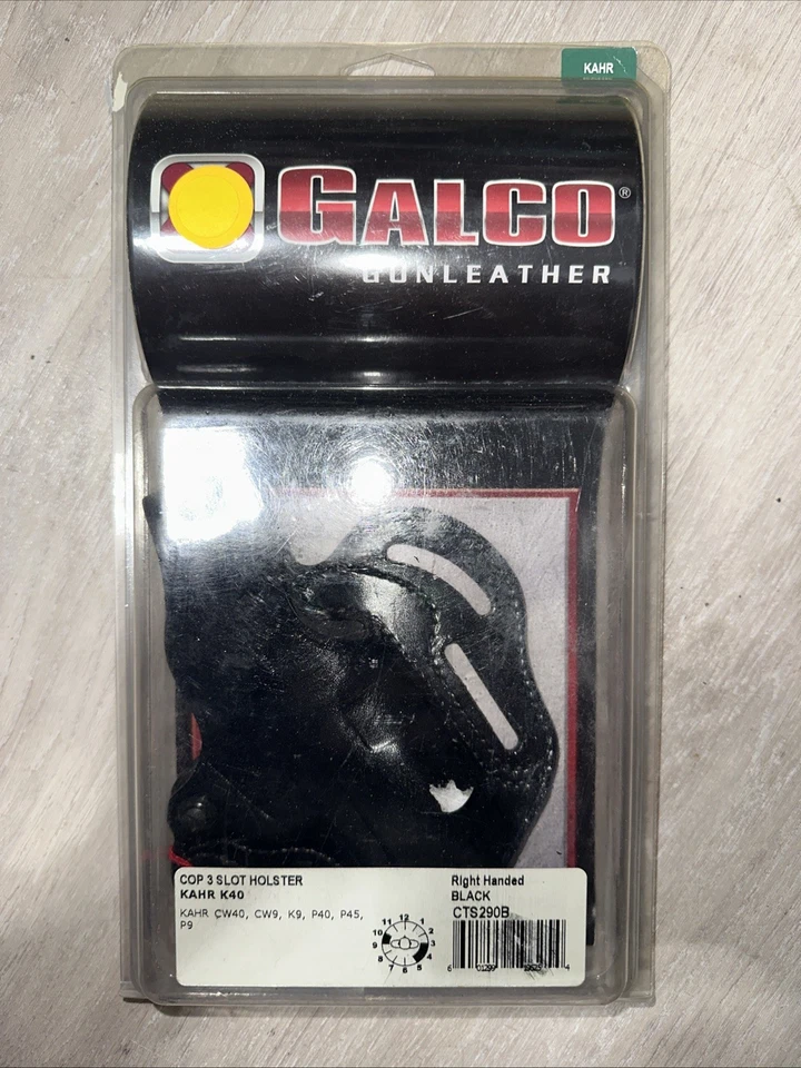 GALCO Cop 3 Slot Holster Kahr CW40, CW9, P45 Right Hand Black Leather CTS290B - Image 2 of 4