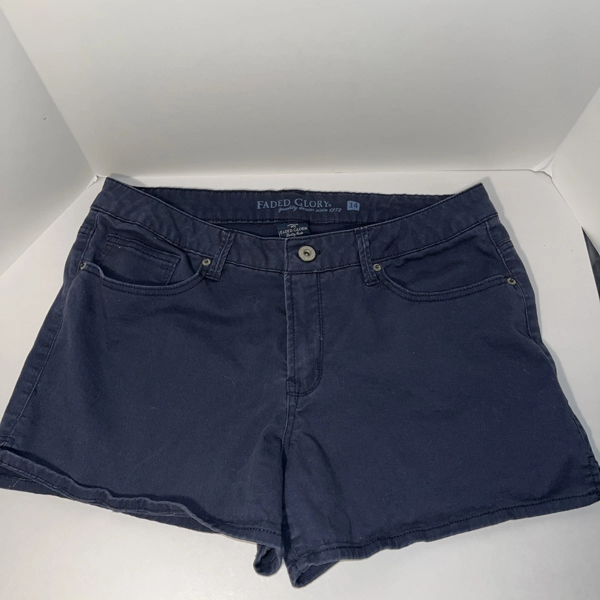 Short Chino Fille Faded Glory Lavande Taille 10 – Taille Ajustable