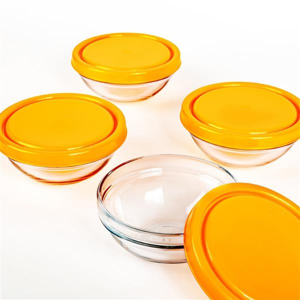 Glasschale 12 cm mit Deckel Schale Glas Dessertschale Servierschale