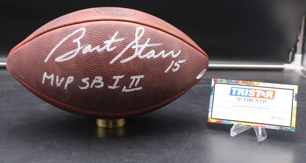Bart Starr Autographed Signed Duke Football Inscribed MVP SB I II Tristar D14270 