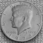 1- 1972 S Kennedy half dollar coin