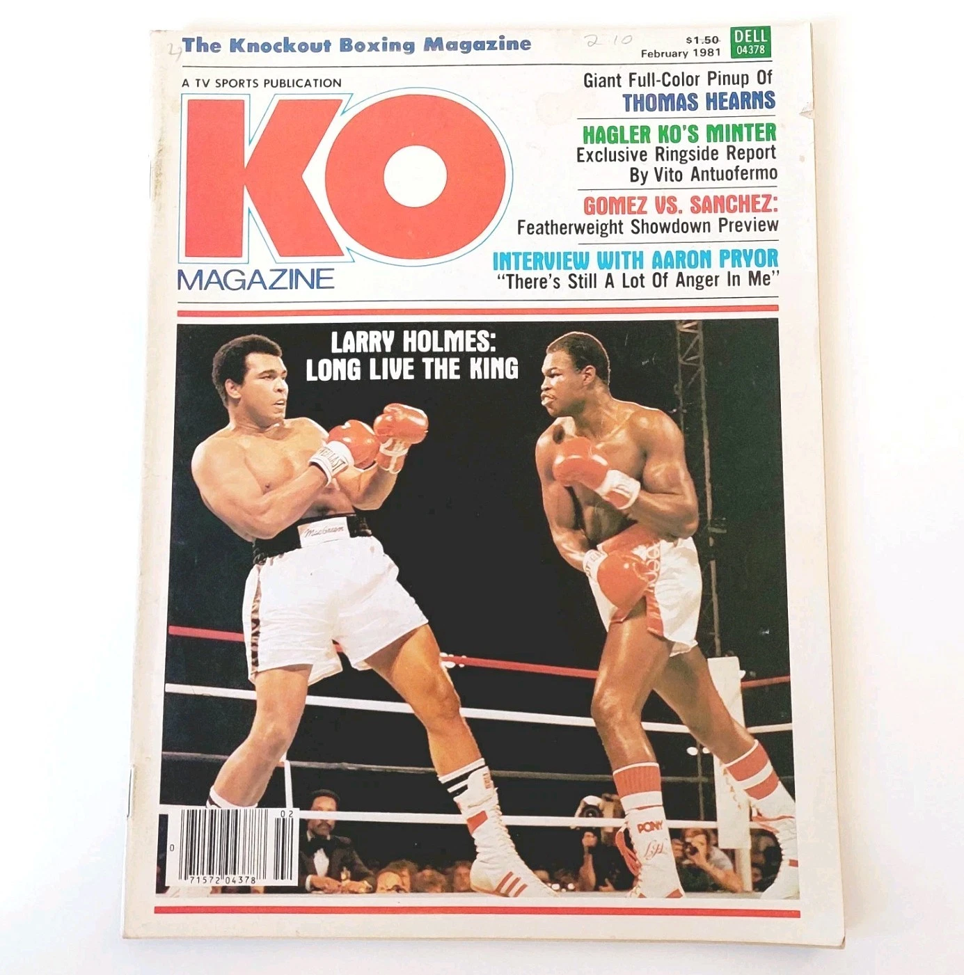 KO Magazine Feb 1981 Boxing MUHAMMAD ALI Cover w/ Thomas Hitman Hearns Poster #2 - 画像1/12