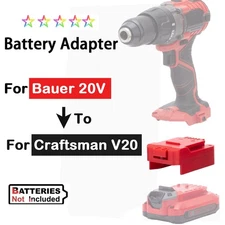 Adapter For Craftsman 20V V20 Lithium-ion Battery to for Bauer 20V Cordless Tool