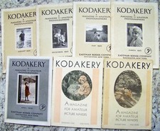 7 Issues "Kodakery" from 1920s & 30s- Magazine for Amateur Photographers- Kodak