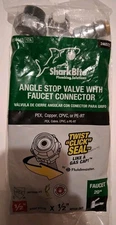 SharkBite, 24657Z, Angle Stop Valve with Faucet Connector, 1/2 in x 1/2" x 20"