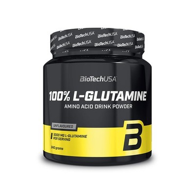 (64,58 EUR/kg) Biotech USA 100% L Glutamine 240g NEU OVP