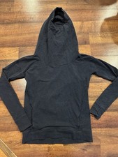 Lululemon Stressless Hoodie Sweatshirt Women's Size 6 Black Pullover Scuba