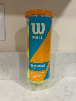Wilson Profile Prime All Court Tennis Ball New Sealed Pack of 3