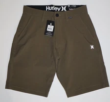 NEW Hurley Hybrid Walk Short - The Woodland Brown - Size 28