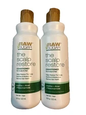 Raw Sugar Scalp Restore Conditioner with Activated Charcoal 18oz-2 Pack