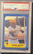 1986 Fleer Update Baseball Barry Bonds Rookie Card #U-14 PSA 8.5 VINTAGE. rookie card picture