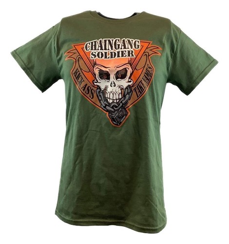 John Cena Chaingang Soldier Mens Olive Green T-shirt - 第 5/6 張圖片