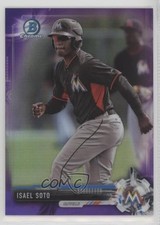 2017 Bowman Chrome Prospects Purple Refractor 22/250 Isael Soto #BCP129 4n0