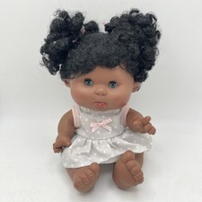 Nines D'Onil Black Baby Ethnic Doll, closing eyes dress on 11 inch high