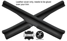 Noir Point 2X Porte Arrière Intérieur Seuil Cuir Housses Pour VW Golf MK2