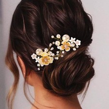 Flower Bride Wedding Hair Pins Pearl Hair Piece Bridal Hair Accessories