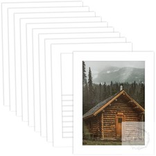 , 10 Pack 11x14 for 9x12 White Picture Mats Frame Mattes, Bevel Cut, Acid Free,