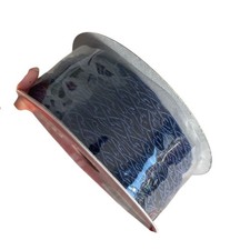 Blue Sparkle Ribbon Trim with Abstract Pattern for Crafts and Decor