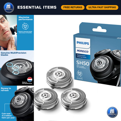 Replacement Razor Heads for Electric Shaver, 3 Count, Compatible with Norelco Mo
