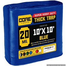 Core Tarps Extreme Heavy Duty 20 Mil Tarp Cover Waterproof UV Resistant Rip
